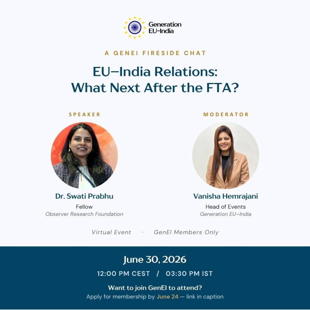 Rethinking EU-India Connectivity for a Sustainable Future – A Fireside Chat with Dr. Swati&nbsp;Prabhu